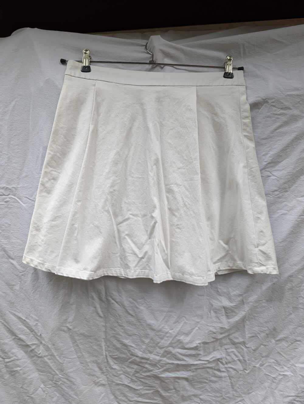 Krimson Klover Pleated Skirt Tennis Golf Cotton White Sz M (S)